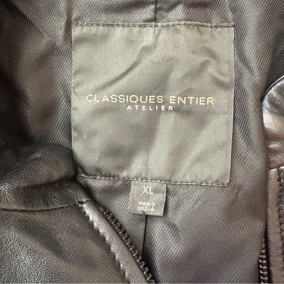 Classiques Entier Atelier Black Genuine Leather Jacket Size XL - Picture 7 of 9